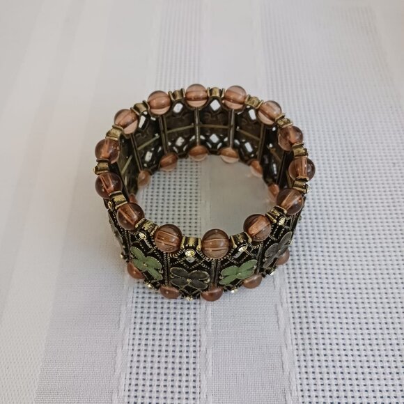 Brown & Green Stretch Bracelet Set - Picture 10 of 10